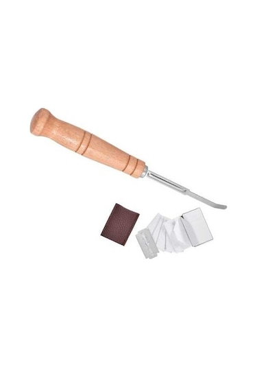 Ekmek Kesme Fransız Çubuk Bıçağı, Hamur Açı Ölçer, Kavisli Paslanmaz Çelik Ahşap Saplı Kesici Diğer