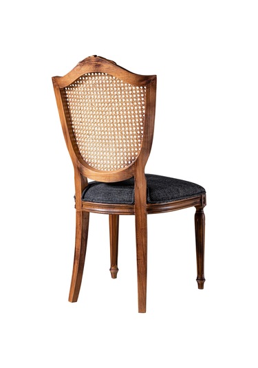 Kupa Torna Oymalı Ahşap Sandalye Ceviz