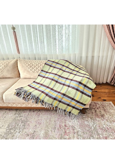 Çift Kişilik Pamuklu Battaniye 180x200 Cm 5036 Çok Renkli