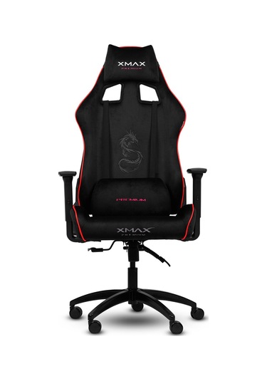 Rio Pus Balerion Terletmez Kadife Kumaş Siyah Gaming Oyuncu Koltuğu -10 Siyah