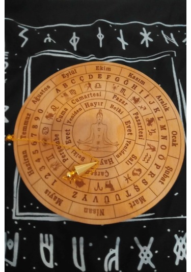 Pandül Sarkaç Tahtası Türkçe Ahşap Sarkaç Örtüsü Pirinç Pandül Ritüel Set