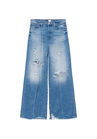 Mother Denim Şık Ve Rahat Geniş Paça Kot Pantolon Mavi