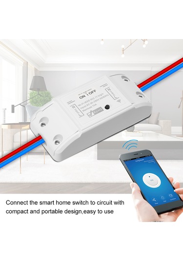 Mufunye 10a Wifi Akıllı Anahtar Modülü - Akıllı Yaşam/tuya Uygulaması İle Uzaktan Kontrol, Zamanlama Ve Google Home/alexa Ses Komutu Desteği