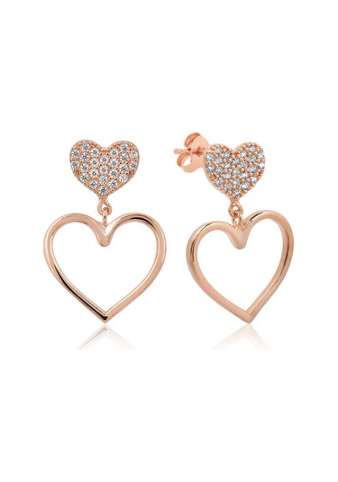 Gumush Gümüş Kalpli Bayan Küpe