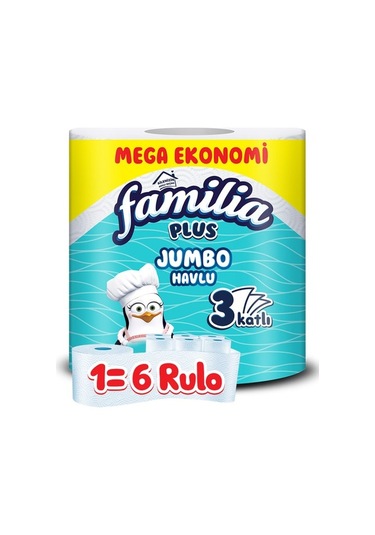 Plus Jumbo Havlu 1 3 Rulo 6 Adet