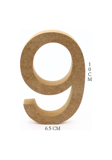 Na Neşeli Ahşap 10 Cm 18mm Dik Durabilen 9 Rakamı.ahşap Sayı Söz Nişan Doğum Günü Tabela Duvar Yazısı Duvar Süsü Model 10cm18mm9rakamı