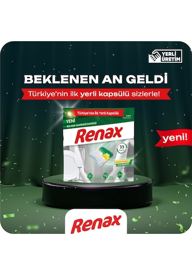 Renax Hepsi Bir Arada Bulaşık Makinesi Deterjanı 33 Tablet