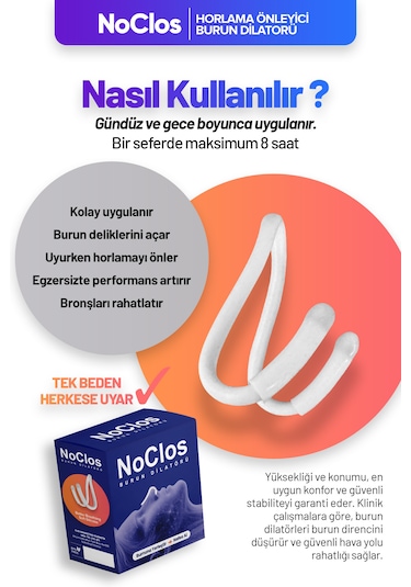 Noclos Nefes Açmayı Destekleyen Burun Dilatörü 2'li