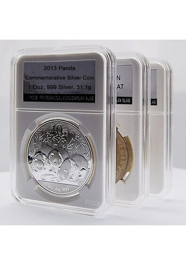 Sones Hatıra Madeni Para Tanımlama Derecelendirme Kutusu Madeni Para Koleksiyon Kutusu, Renk: Beyaz 27mm