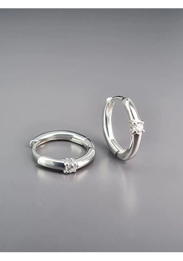 Markiz 925 Ayar Gümüş Taşlı Küçük Küpeler. 16801756 Diğer