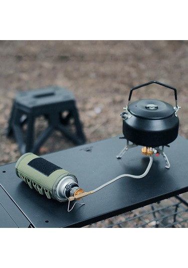 Taşınabilir Gazlı Ocak Adaptörü Braketli Kamp Ocağı Dönüştürücü Bağlantı Vidalı Vana Nozul Şişe Adaptörü Dönüşüm Başlığı Gümüş