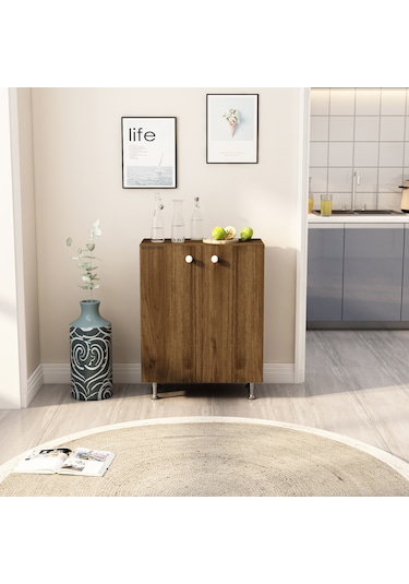 Juno 60'lık Çok Amaçlı Kiler Dolabı Ceviz