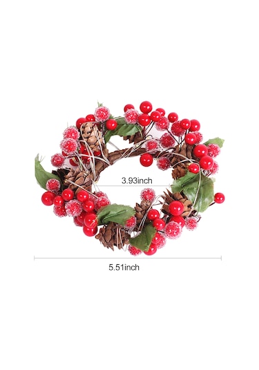 Geeksen Ip44 Su Geçirmez Kıvrılabilir Bakır Tel Noel Gül Ahşap Meşe Led Işık Zinciri Pil Dahil Değil Kırmızı