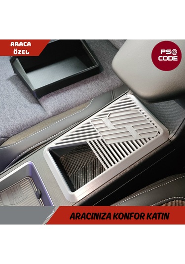 R5 Renault 5 E-tech Kapaklı Konsol Saklama Kutusu