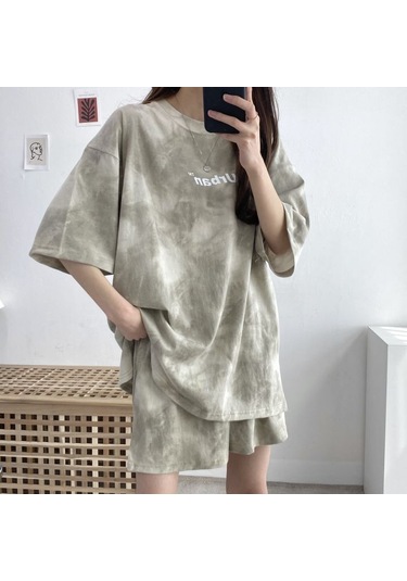 İnce Kesim Spor Ve Rahat Kadın Üst Ve Şort İkili Set Açık Mavi