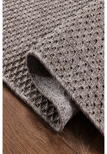 Tm-01 Sisal Jut Hasır Model Tek Renk Dokuma Yıkanabilir Toz Vermez Halı Krem Vizon