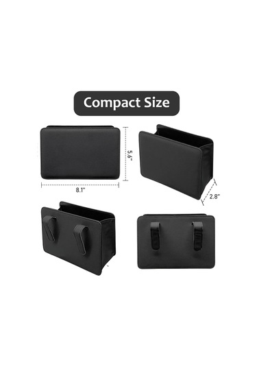 Siyah Araba Çöp Kutusu, Deri Araç Çöp Kutusu, Araba Çöp Kutusu Çöp Düzenleyici Tutucu, Katlanabilir Asılı Mini Araba Saklama Çantası Araba, Suv İçin