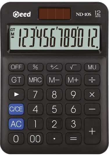 Need Nd-10s Siyah Hesap Makinesi Siyah