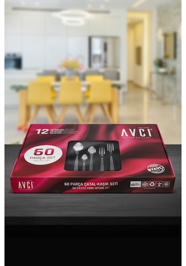 Avcı Yakamoz 60 Parça Çatal Kaşık Bıçak Takımı