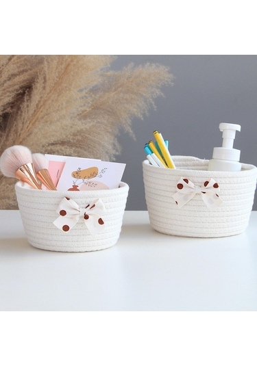 Pazly Taşınabilir Suntek Sepeti Magideal Depolama Dayanıklı Cm Aşınmaya 16.5x9 - Kw Beyaz