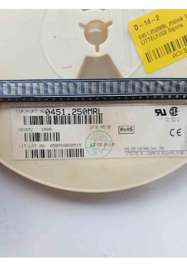 0451.250mrl 250ma 125v Smd Littelfuse Sigorta 2 Adet