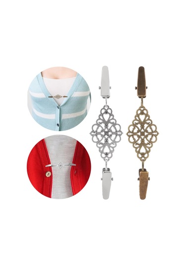 Moda Retro Yeni Ördek Klips Tokalar Kazak Bluz İğnesi Şal Broşu Hırka Klipsi Antik Gümüş