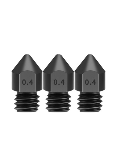 Yaozixa 3d Yazıcı Uyumlu Mk8 Sert Çelik Nozzle, 0.4mm Boyut, 3 Adet Paket, 220 C Isı Dayanımı