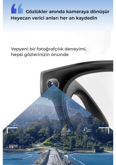 R1 Pro Akıllı Gözlük Kameralı Yapay Zeka,müzik Dinleme,telefon İle Konuşma Bluetooth
