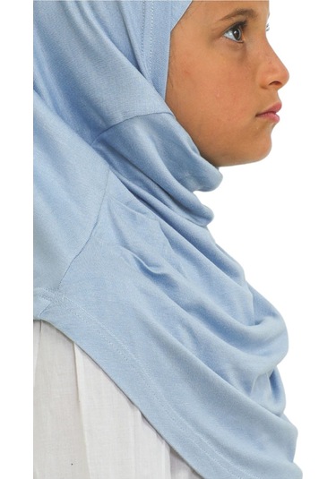 Çocuk Hazır Giyim Başörtüsü Şal Turban Viskon - Bebe Mavisi Mavi