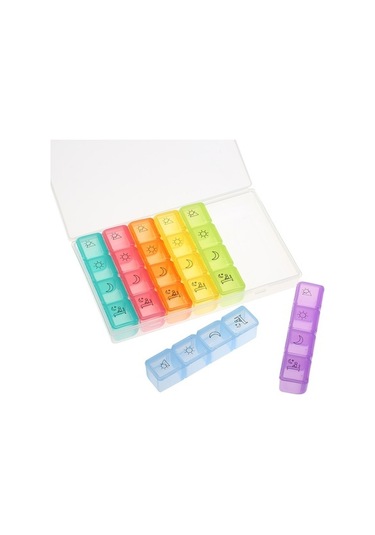 Pazly Taşınabilir Sabah, Pratik Organizatörü Öğle, Kutu İlaç İçin Haftalık Gece Diğer Bölmeli Akşam, 7 - İa Diğer