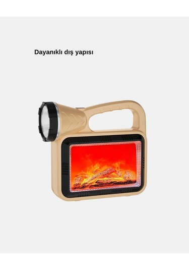 Solar Alev Işığı Cob Teknolojili Taşınabilir El Feneri Ve Kamp Lambası Çok Renkli