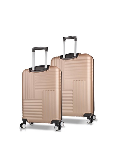 My Valice Puzzle Abs Orta Ve Büyük Boy Gold 2'li Valiz Seti Altın