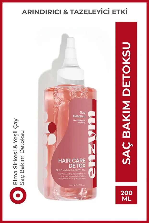 Enzym Cosmetics Doğal Saç Bakım Detoksu Arındırıcı Elma Sirkesi Ve Yeşil Çay Tonik 200 Ml