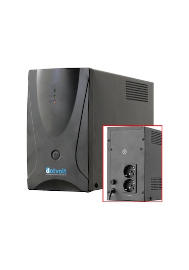 DOTVOLT (VOLT-LN-2000VA) 2000VA LED AUTO RESTART LINEINTERACTIVE GÜÇ KAYNAĞI-UPS (2x12V 9AH-15 DAK.)