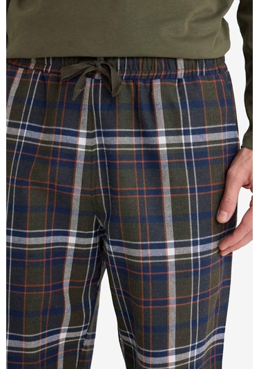 Defacto Pijama Takımı Regular Fit Uzun Kollu Üst Kareli Uzun Alt B2450ax25wnkh438 Haki-kh438 Defacto Pijama Takımı Regular Fit Uzun Kollu Üst Kareli Uzun Alt B2450ax25wnkh438 Haki-kh438