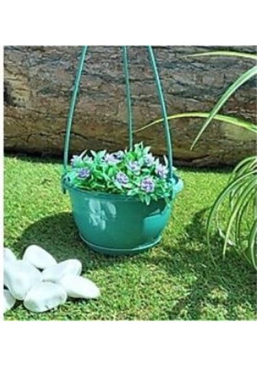 Omnipazar So-sm02 Safir Makrome Askılı Balkon Saksı 3.4 Lt Yeşil 6 Adet