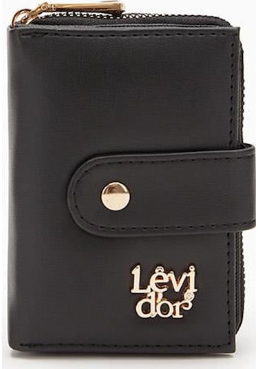 Levidor Fermuarlı Kadın Cüzdan - Siyah Siyah