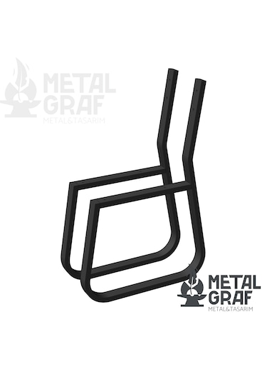 Metalgraf Çift Kişilik Ahşap Ve Metal Bank Sedir