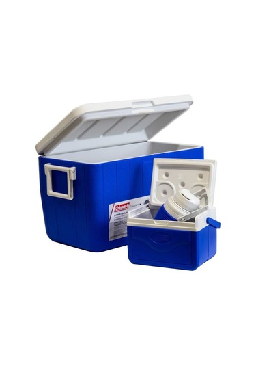 Coleman 3-piece Cooler Combo 48 Qt 45.4 Lt Bl Combo 5 Qt 3 Gal. C002 Buzluk Set Mavi Mavi - Beyaz