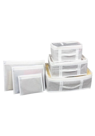 6lı Çekmece Dolap İçi Bavul İçi Seyahat Çantası Organizer - Fc816