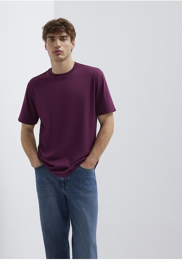 Mavi - Mor Basic Tişört 066249-70670 Mor