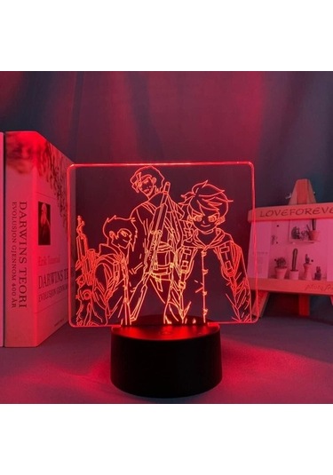 Szypzstore Anime Için Vaat Edilen Neverlanded 3d Nightlight 16 Renk Dekor Illusion Uzaktan Kumandalı Led Lamba, Manga Emma Figür Noel Hediyesi Oyuncaklar Çocuklar/erkekler Vj14fs Renkli