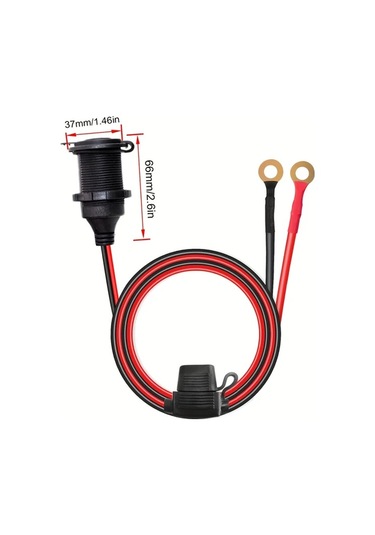 Dashanshop 3ft 1pc 16awg Sigara Çakmağı Uzatma Kablosu Pil Bağlantılı 3 Sigortalı