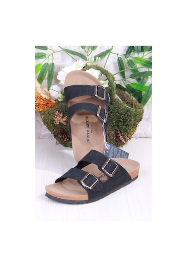 Pierre Cardin 7543 Anatomik Orijinal Ürün Havuz Deniz Plaj Günlük Erkek Terlik Siyah