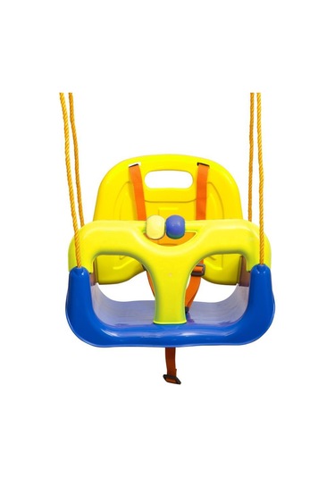 Çocuk & Bebek Salıncağı Salıncak Emniyet Kemerli Sarı Lacivert