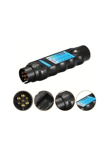 Elmpaly Avrupa Römork Test Cihazı Fişi 12v 7 Pin Rv Bağlantı Fişi