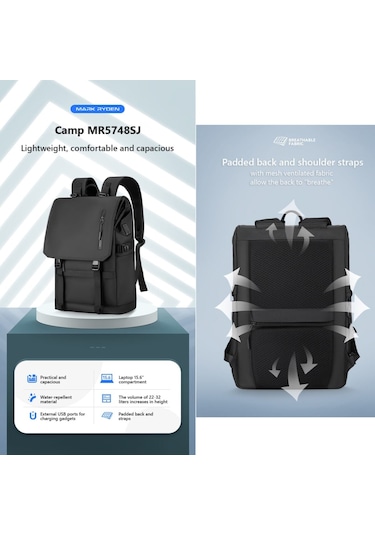 Mark Ryden MR5748SJ USB Şarj Portlu Laptop Notebook Sırt Çantası