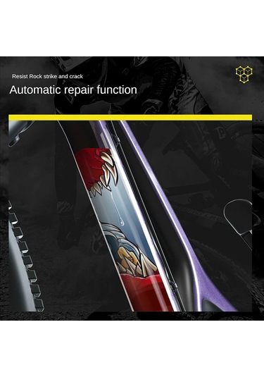 Springsun Enlee Bisiklet Koruma Şeritleri - Su Geçirmez, Çizilmeye Dayanıklı, Kişiselleştirilebilir Bisiklet Aksesuarları Köpekbalığı Desenli