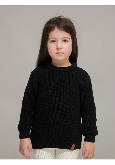 Djaza Kids Çocuklar İçin Örme Oversize Kazak 249550284 Siyah