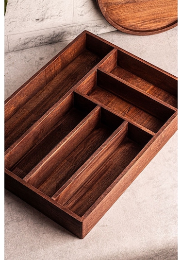 Snippy Holdy - Çekmece İçi Kaşıklık Kepçelik Düzenleyici 6 Bölmeli Çekmecelik Ahşap